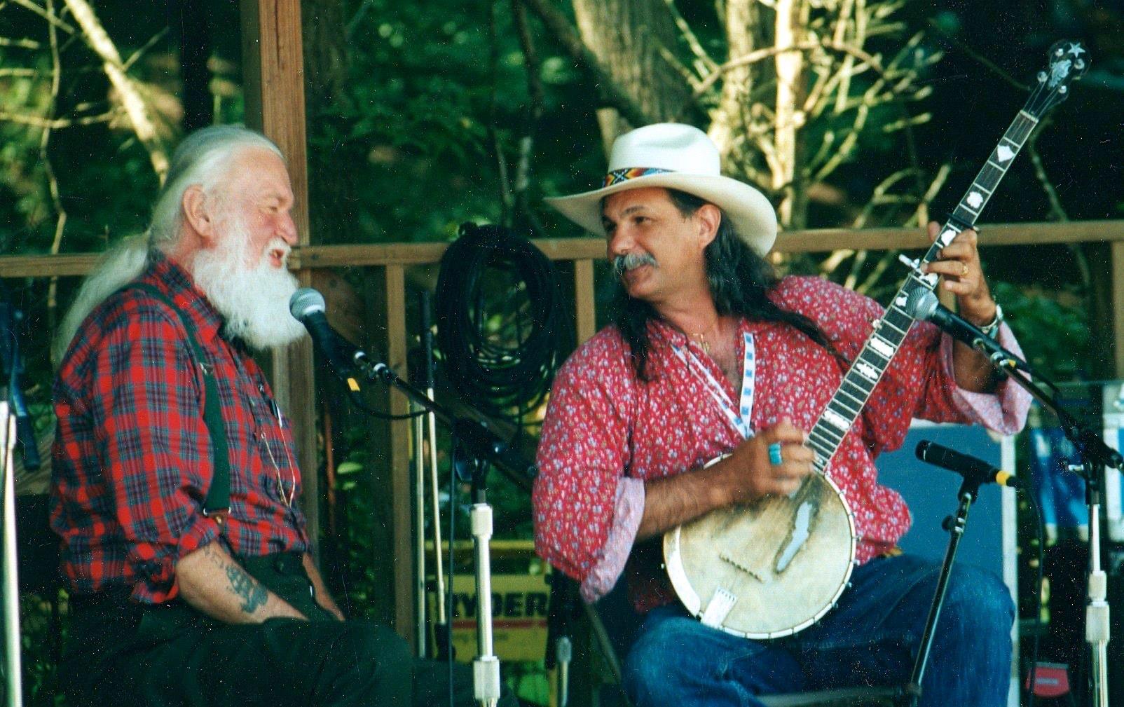 Utah Phillips & Rik performing at Philadelphia Folk Festival